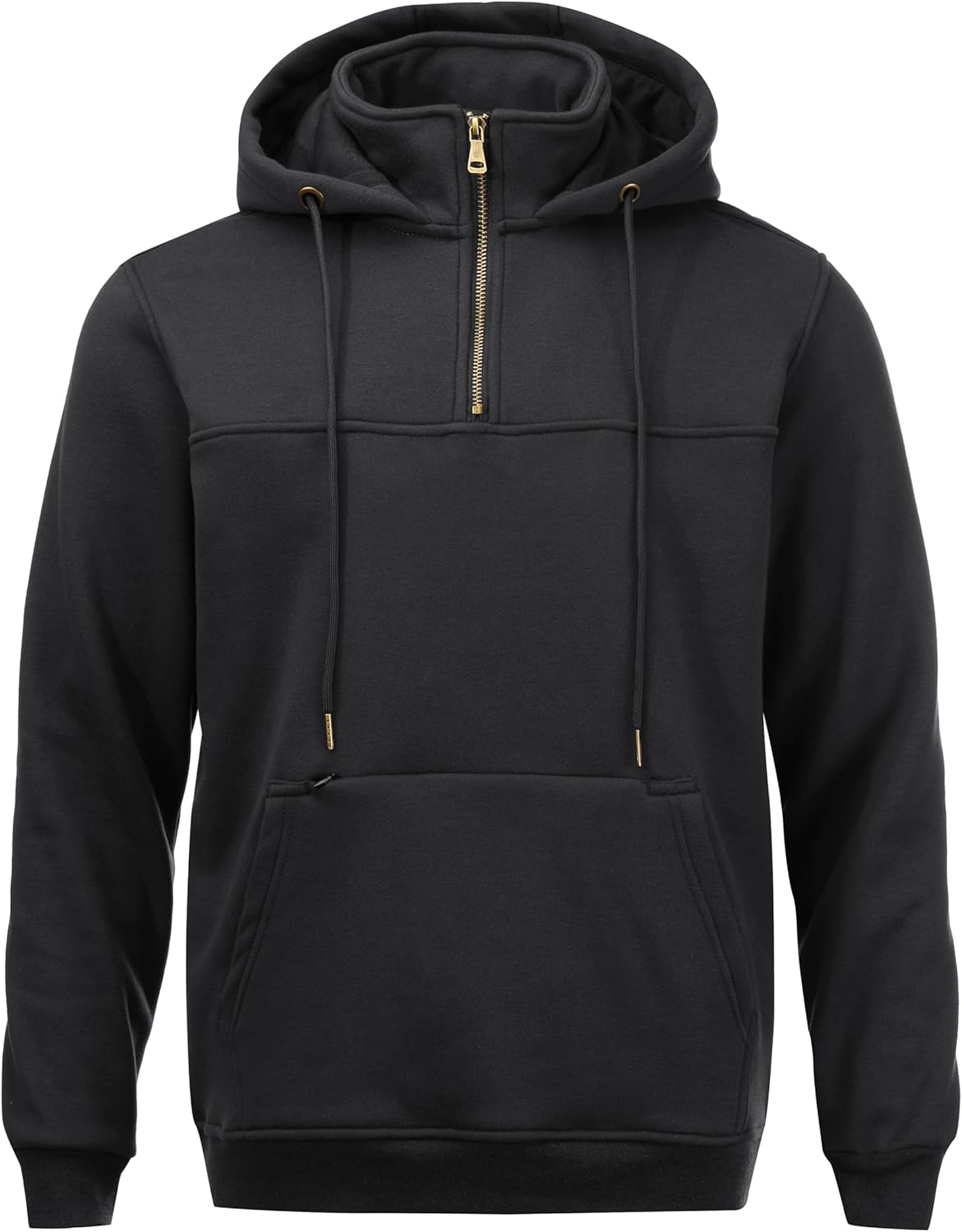 Peakwell Herren-Hoodies mit halbem Reißverschluss, Kapuzenpullover, warme Pullover-Sweatshirts mit versteckter Reißverschlusstasche