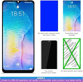 for Samsung Galaxy A12 Screen Replacement for Samsung Galaxy A12 LCD for Samsung Galaxy A12 Digitizer for SM A125F/DS SM-A125U SM-A125M/DS Display Touch Screen Assembly Repair Parts