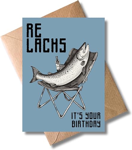 WBdesignz Funny Birthday Card ReSalmon It's Your Birthday with Envelope - Birthday Card Angler Birthday Fishing Greetings Card Fisherman Card - Funny Gift Card with Fish (DIN A6)