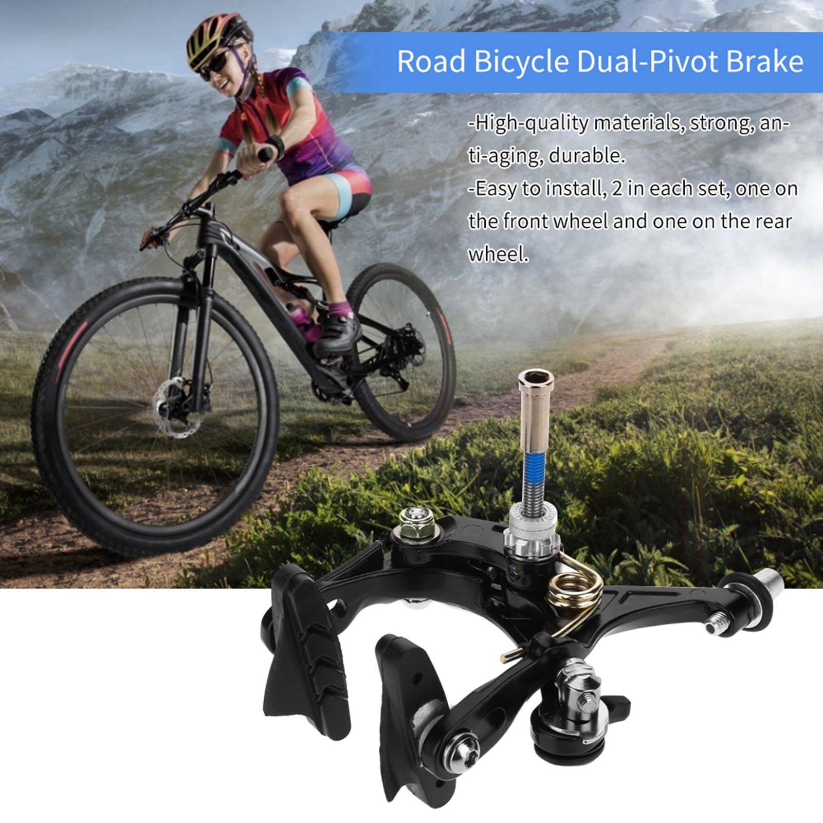 Bicicleta Bmx Frenos Dobles Para - Aleación De Aluminio (1 Par) -  Compatible Con Frenos V Y C Bicicleta De Carretera, image size:1601x1601