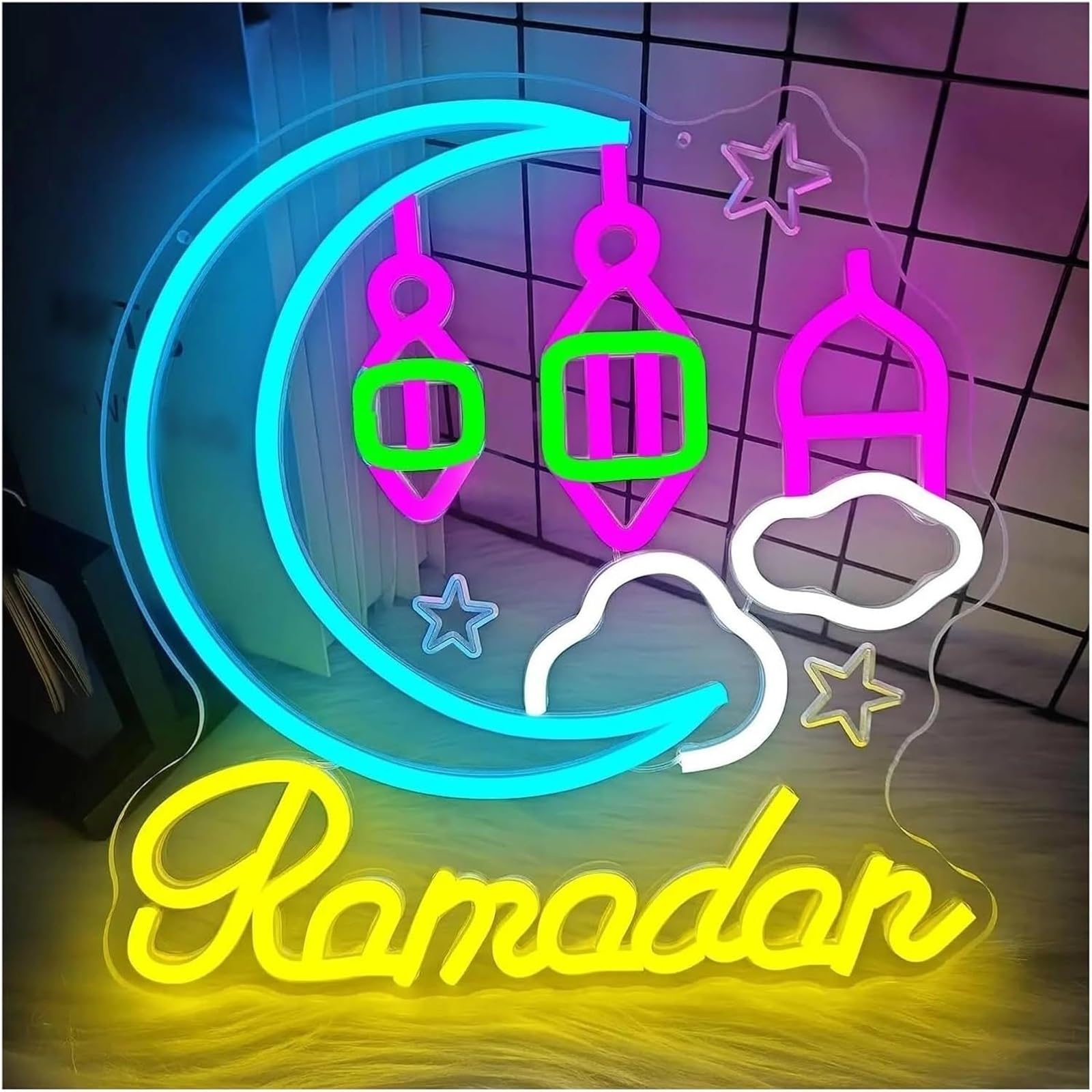 Neon Per lampada al neon prestito parola Ramadan per insegna dimmerabile