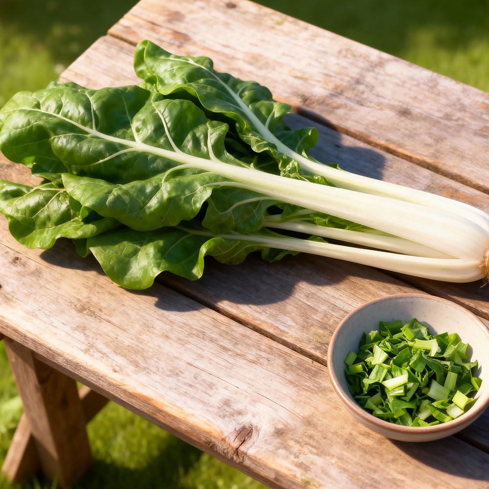 Chard Seeds – Bieta Verde a Costina Bianca – Heritage Italian Variety – High Yield, Organic, Dark Green Leaves & Thick White Stalks