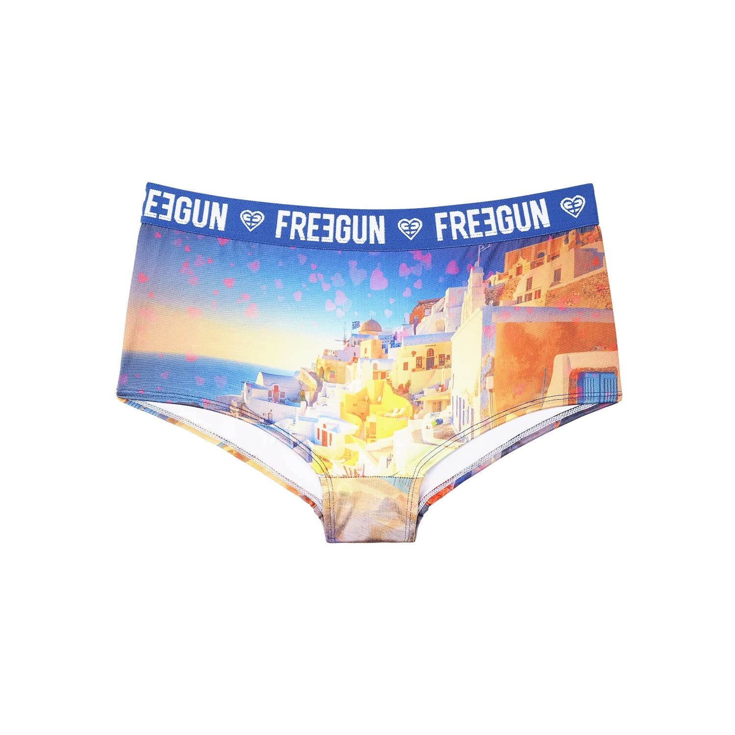 FREEGUN Shorty Fille, sous-vêtement Enfant Microfibre, Respirant et Confortable (Lot de 4)