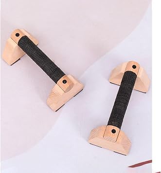 Push up Stand Push up Handles Parallettes Bars | 2X Workout Equipment with Ergonomic Wooden Grips for Calisthenics, Fitness Training