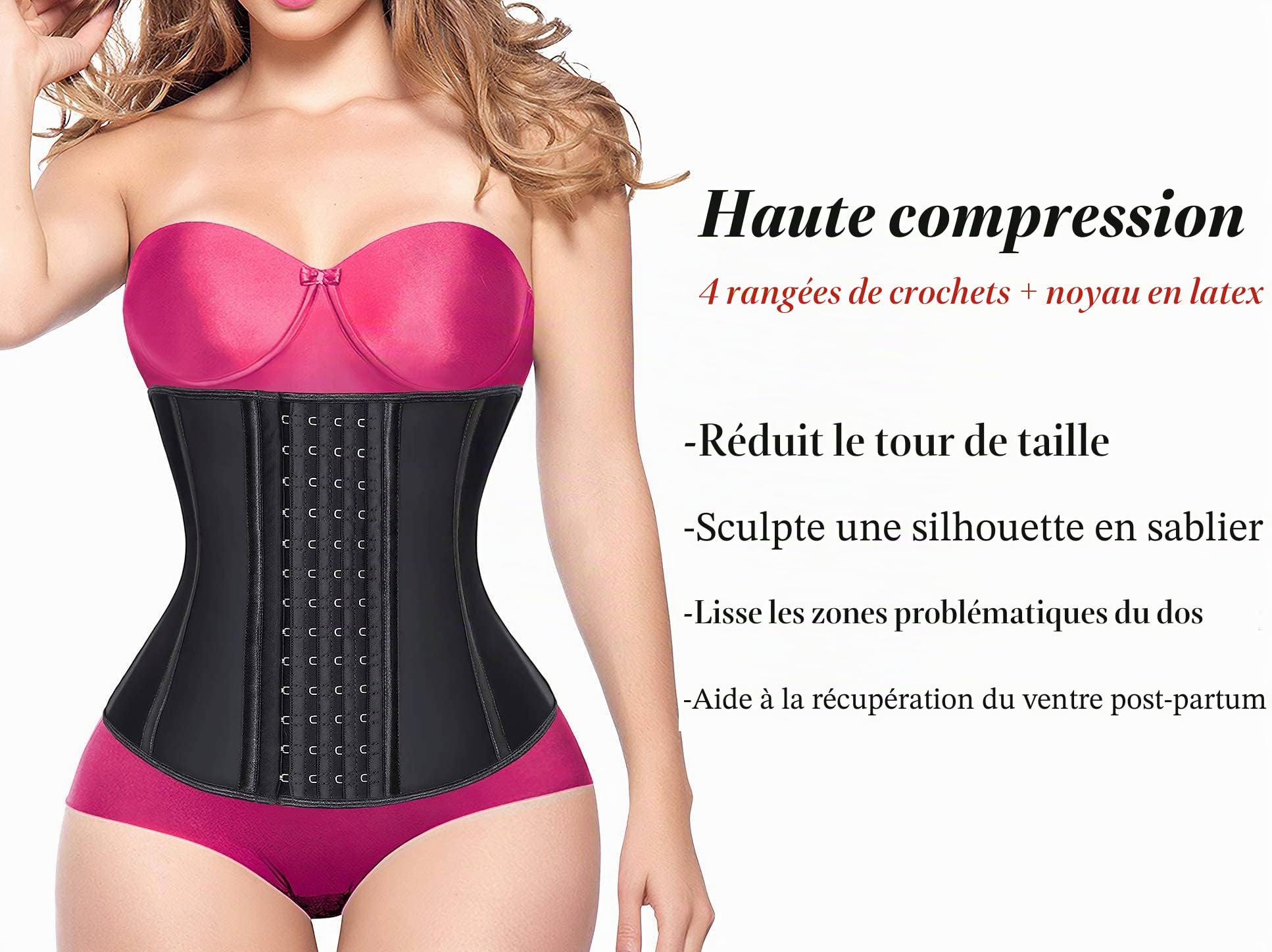 YIANNA Corset Gainant Femme, Opaque
