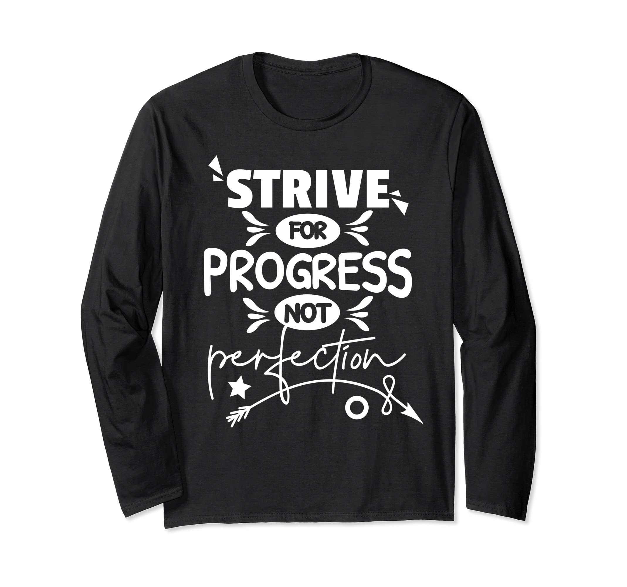 Spiritual Meditation Zen Yoga Lover Design Co.Strive For Progress Not Perfection Yoga Lover Meditation Long Sleeve T-Shirt