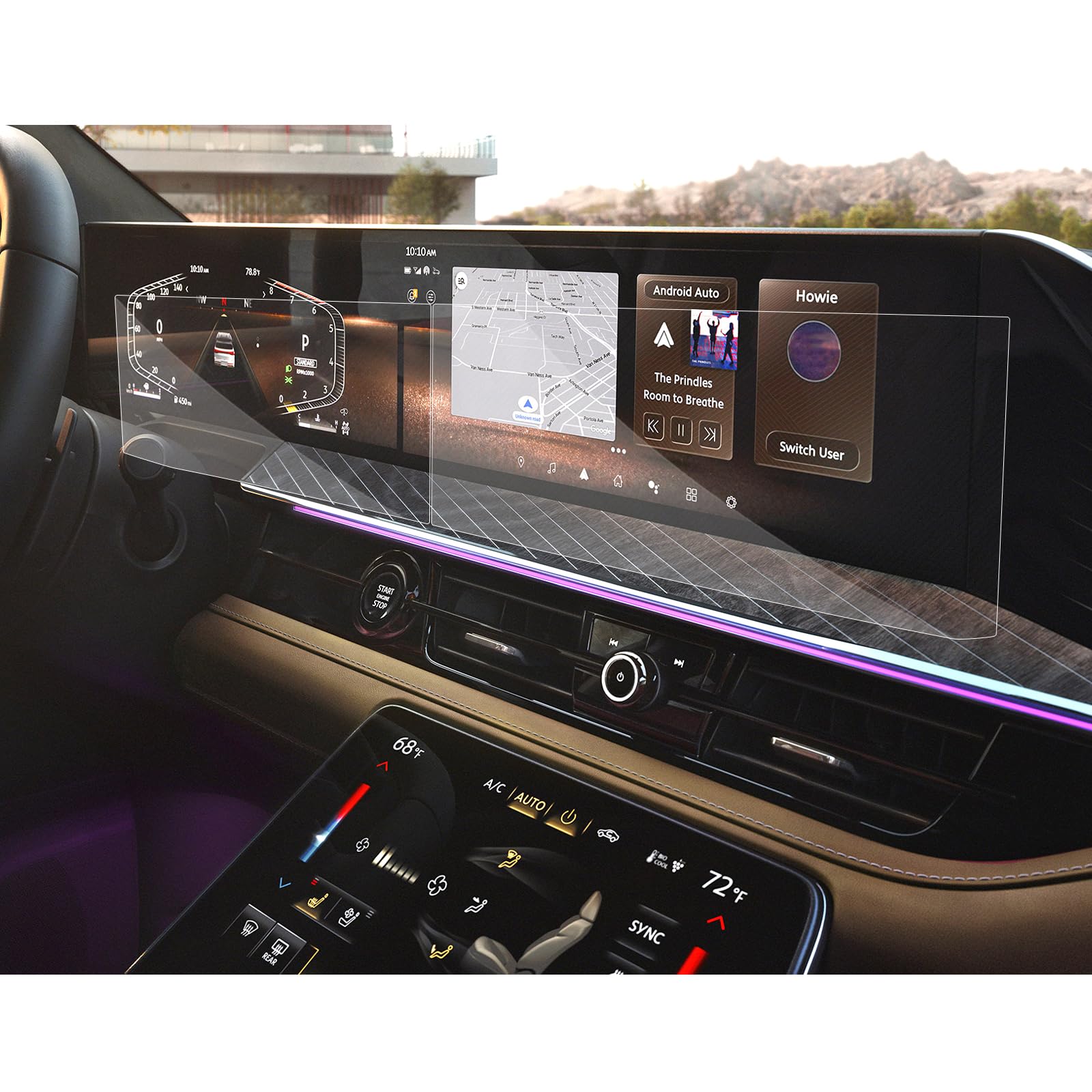 SXCY 4PCS for 2025 Infiniti QX80 Screen Protector [GPS 14.3 In+Dash 12.3 In] for 2025 Infiniti QX80 Accessories 2025 QX80 Screen Protector[4H Nano]