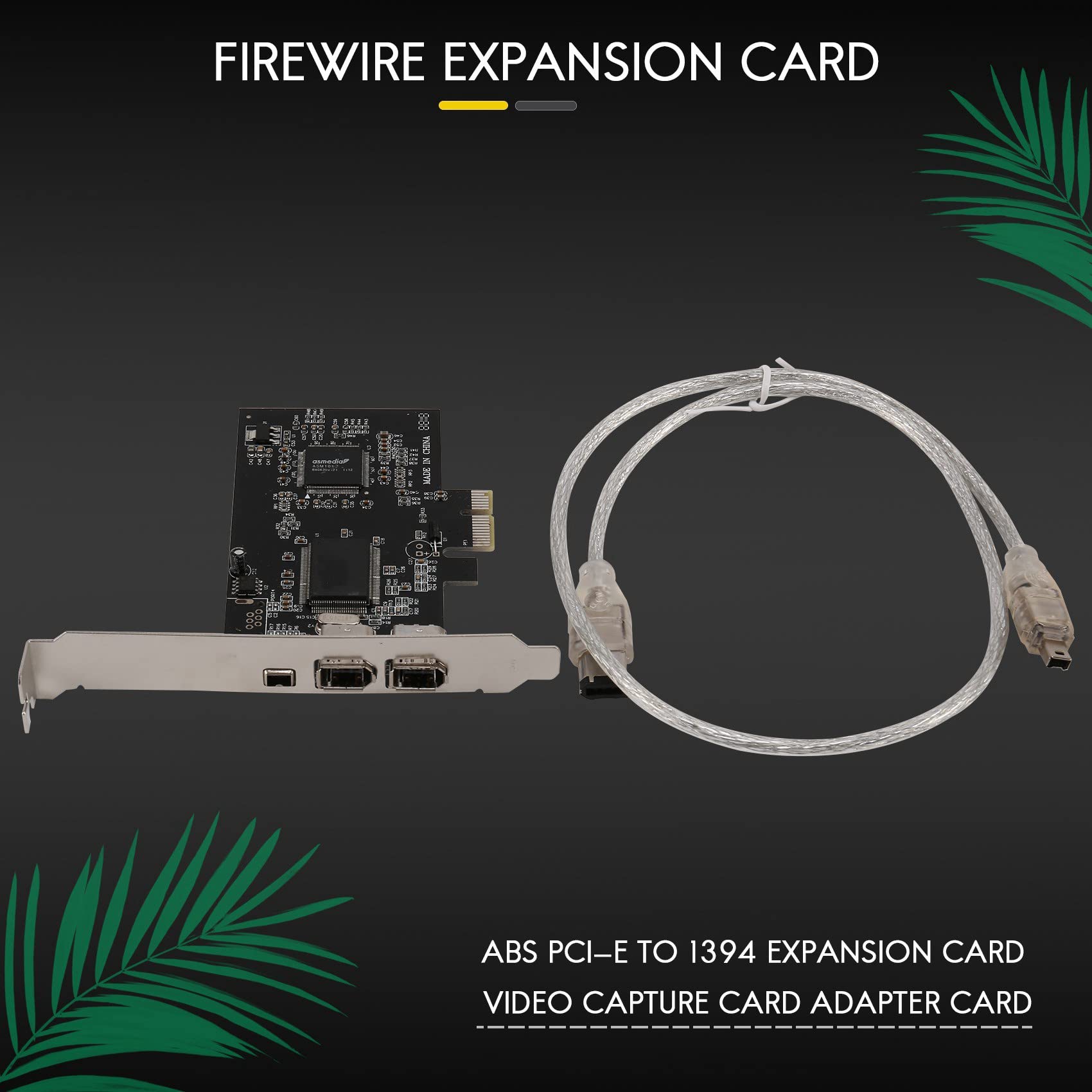 Carte 1394 Firewire, PCIe 3 ports Carte d'extension 1394A Firewire, PCI Express vers contrôleur d'adaptateur IEEE 1394 externe
