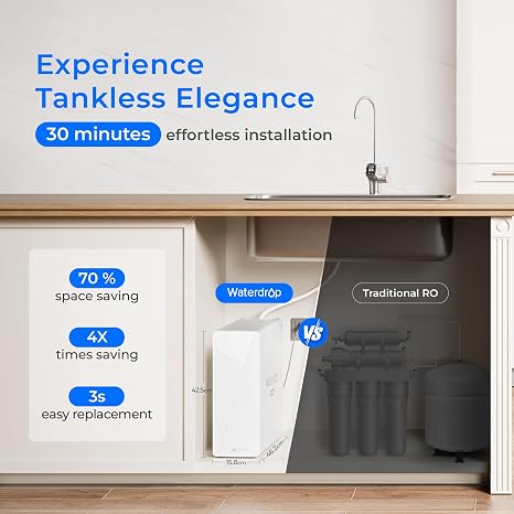 Waterdrop X8 Reverse Osmosis System, 800GPD, NSF/ANSI 58&372 Certified