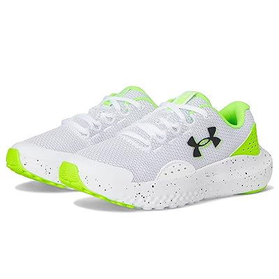 Under Armour Kids Surge 4 (Big Kid) Boys Shoes White/Hyper Green/Black