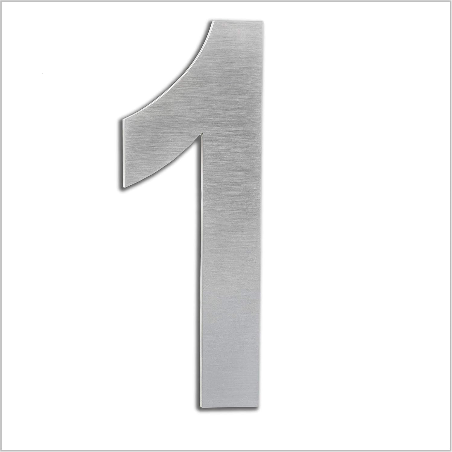 EVI Herrajes, Exterior House Number, Gate or Garage, 6.30”, Stainless Steel AISI 304, Adhesive Installation (Number 1)