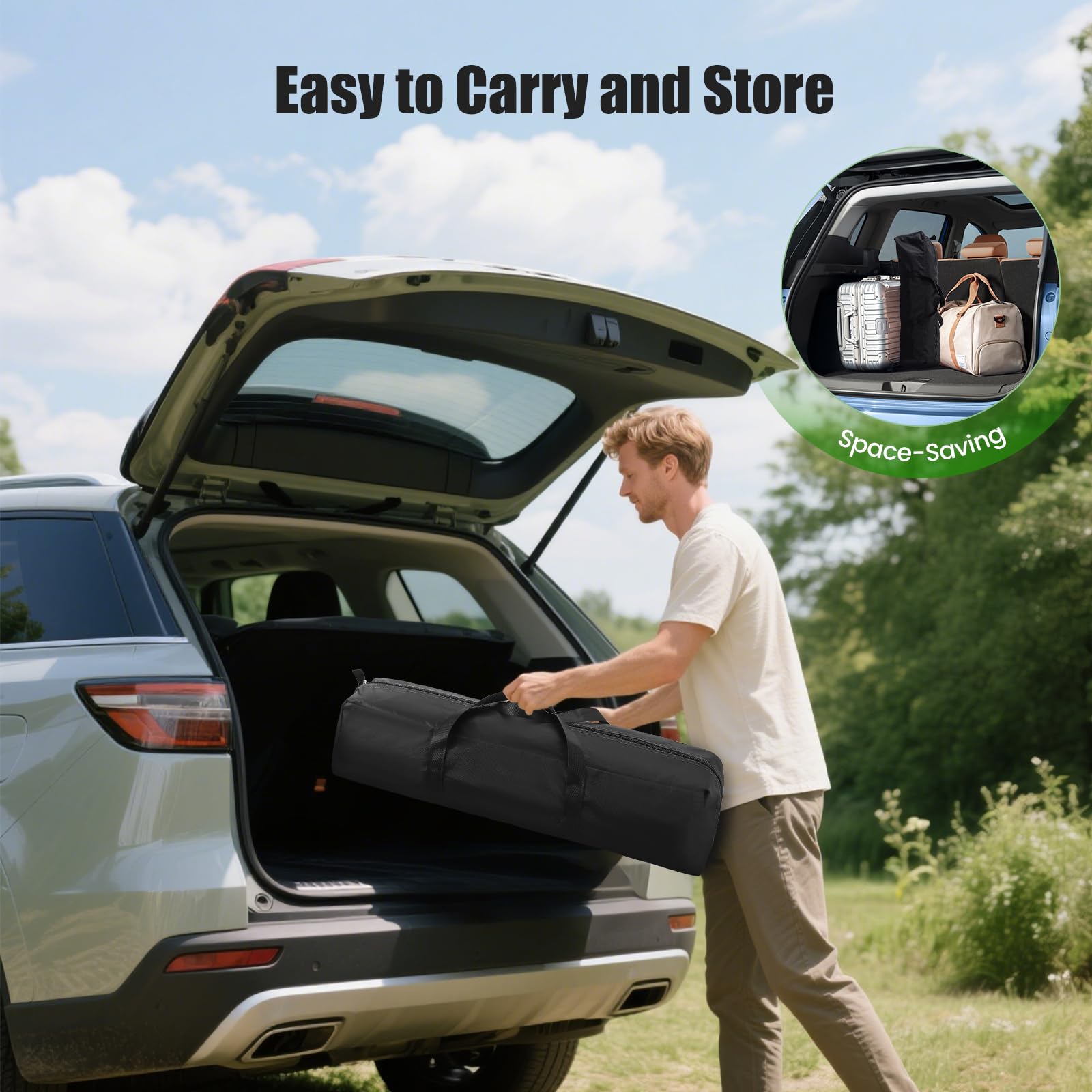 Auto tenda da sole campeggio Tenda universale di grande tenda da sole SUV Sun Shelter con ventose Baldacchino per automobili in tessuto Oxford impermeabile per il campeggio