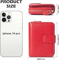 Vista 6 de Estuche organizador de tarjetas de crédito RFID, Rojo -, Minimalista