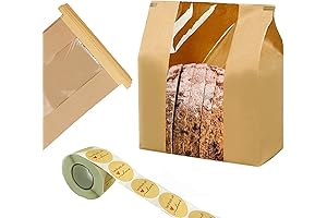 100 Pack Kraft Paper Brown Bread Loaf Bags
