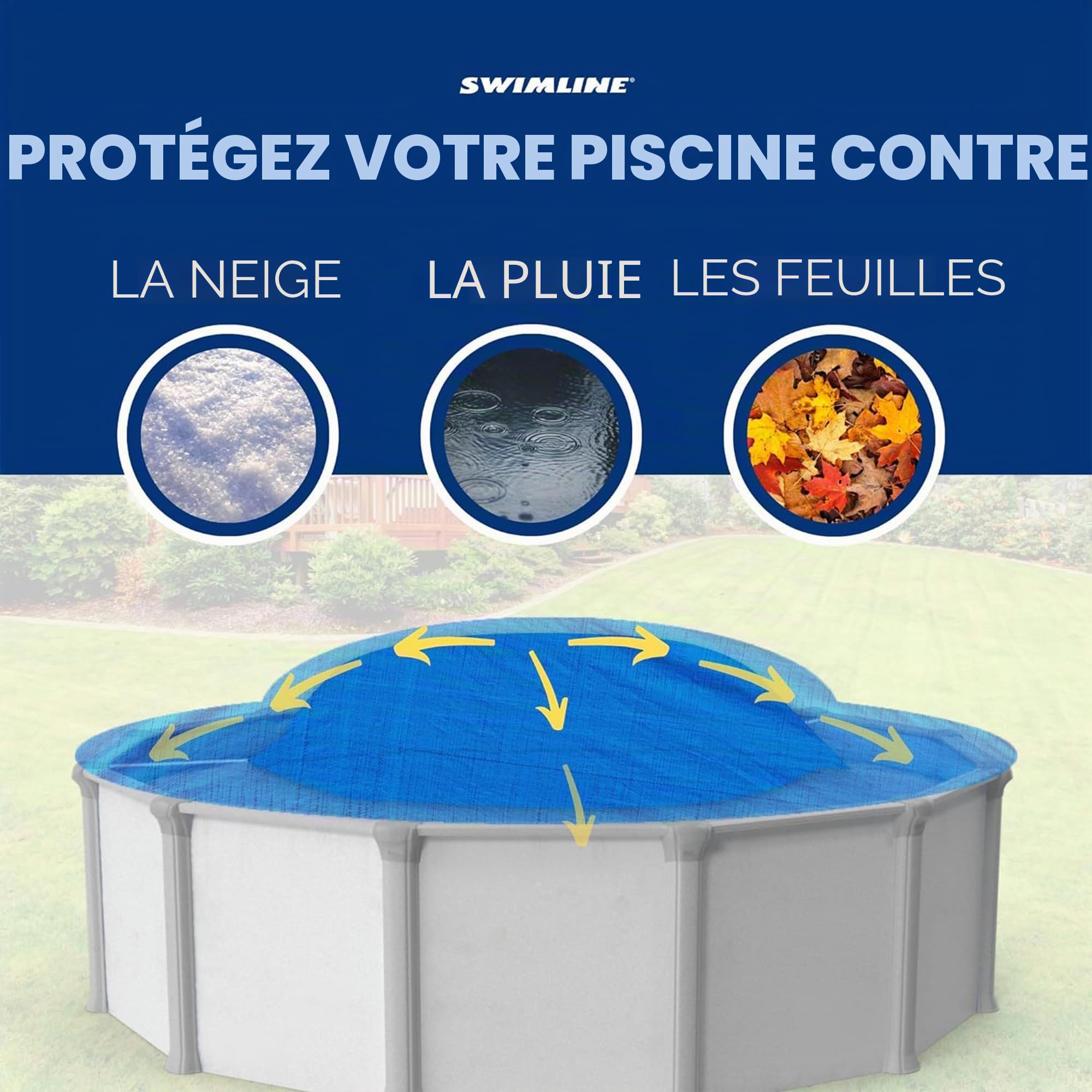 Swimline HYDROTOOLS 1148 ACC48 Coussin d'air pour Piscine Hors Sol hivernage | 1,2 x 2,4 m – Kit d'hiver de Fermeture de Piscine | Égaliseur de Glace résistant au Froid | Accessoires épais pour