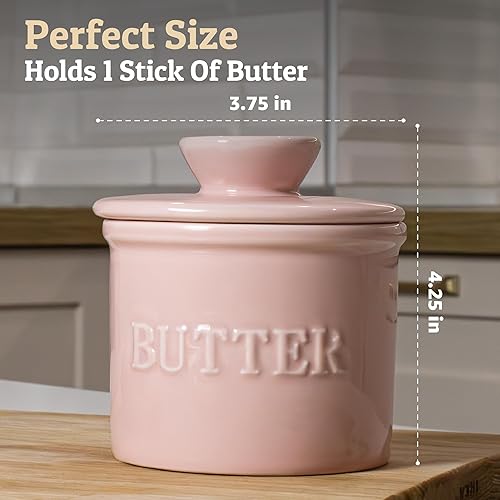 Miniatura 3 de PriorityChef - Mantequilla francesa con tapa, mantiene la mantequilla untable y fresca, manteca para dejar en la encimera, plato de mantequilla