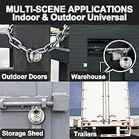 Vista 4 de Vervida® Keyed Padlock Stainless Steel Disc Lock with 3 Keys, 3/8 Inch Shackle 70mm, Heavy Duty Lock Outdoor Waterproof Storage Lock for Warehouse