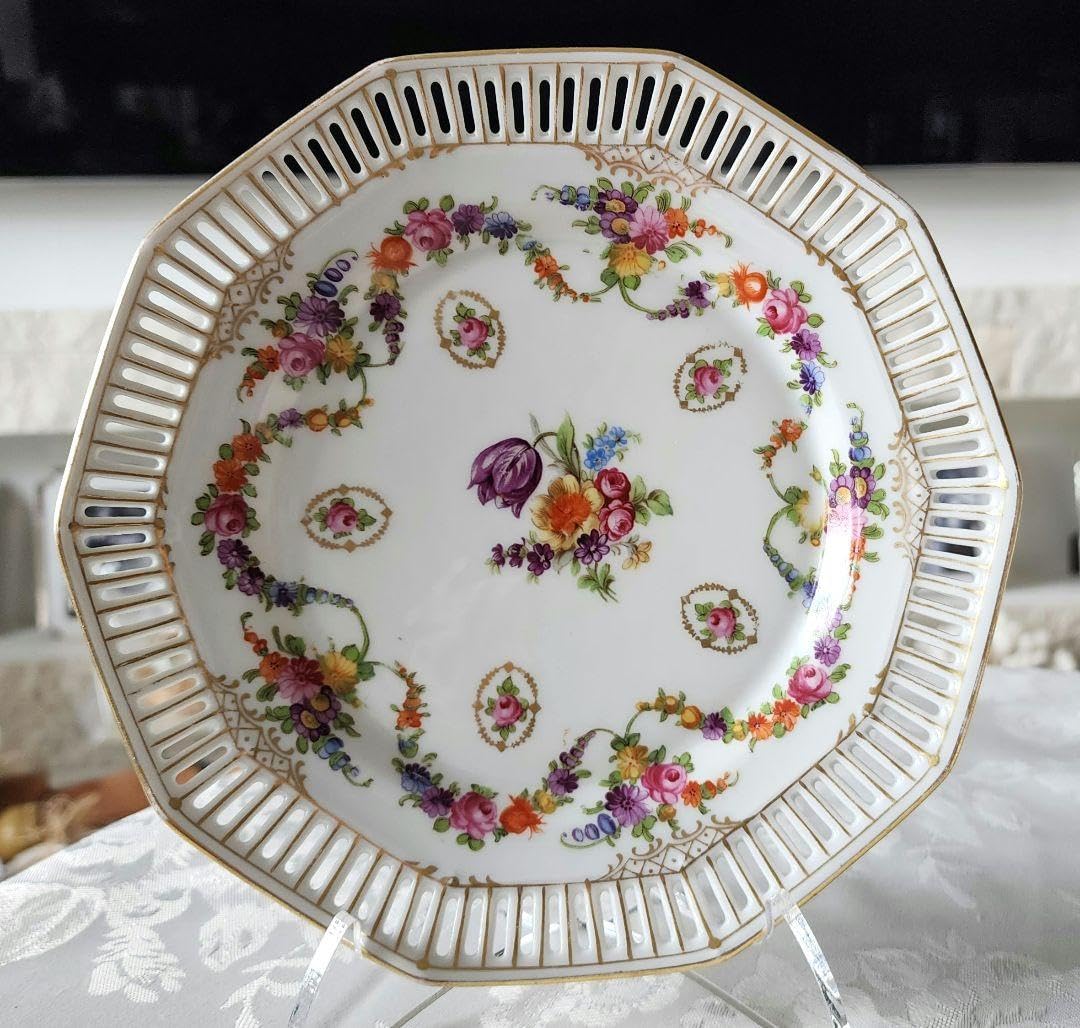 【美品】シューマンババリア★ドレスデンフラワー★ピアスプレート① Amazon.co.jp: シューマン ババリア ピアス プレートドレスデン