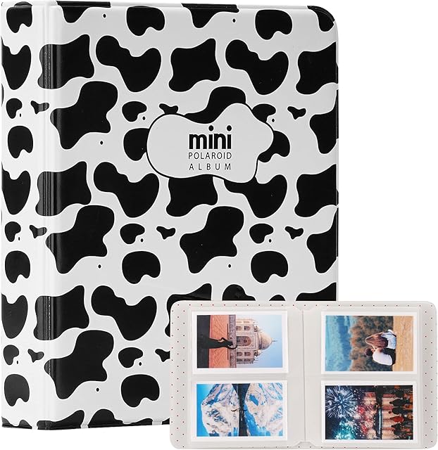 64 Pocket Mini Photo Album for Fuji Instax Mini 70 7s 8 8+ 9 11 25 50s 90, Polaroid Instant Camera, Kodak Smile Printomatic Instant Print Camera and Cards