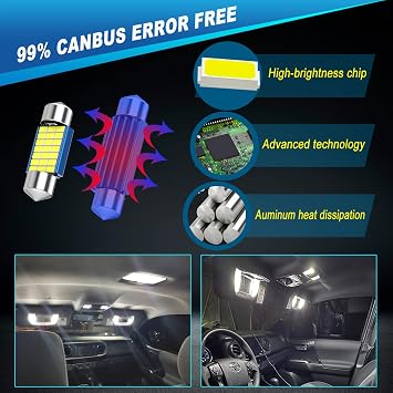 LED Interior Light Kit Package Fits for Toyota Tacoma 2005-2021