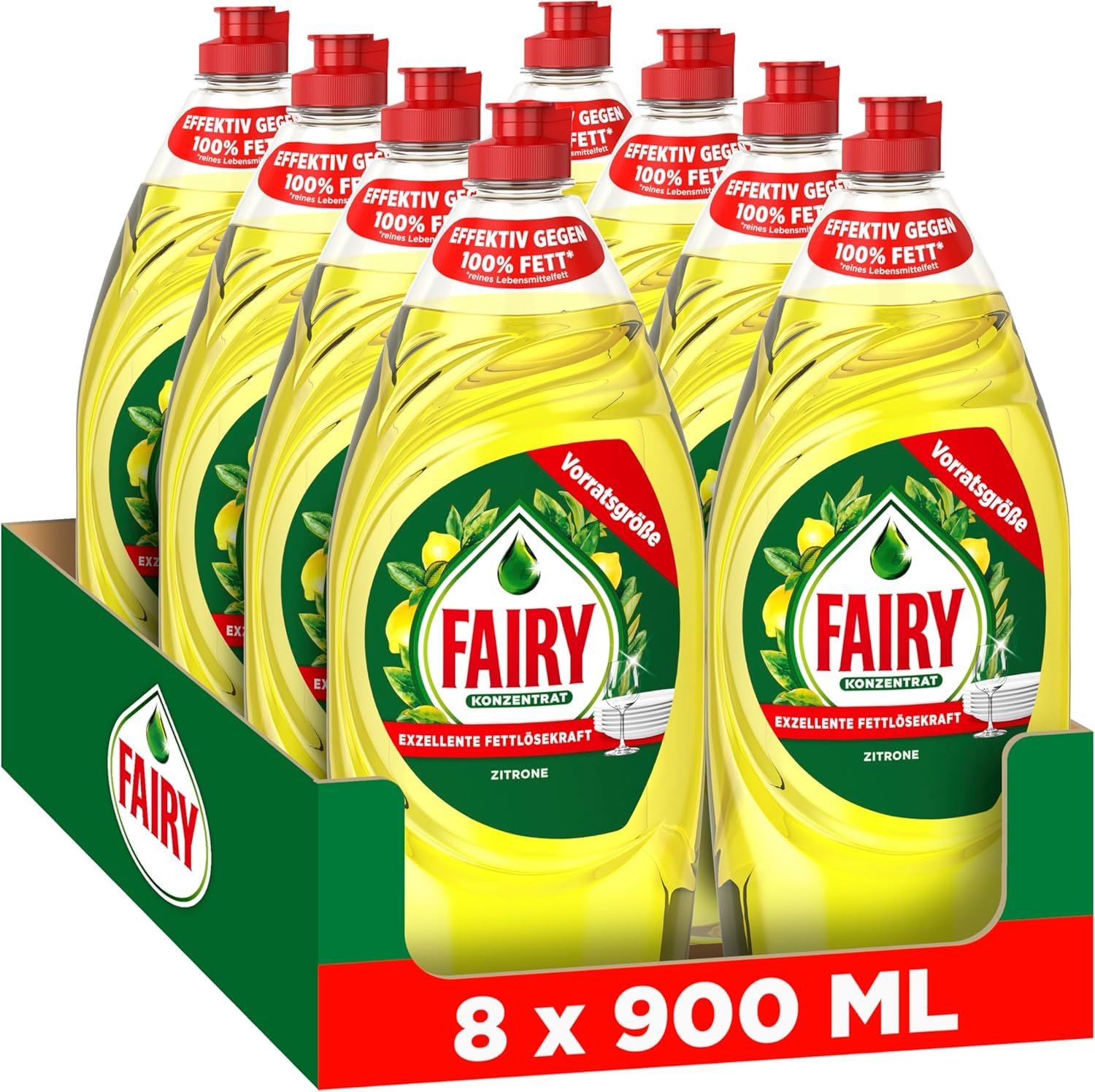Fairy Ultra Konzentrat Zitrone Handgeschirrspülmittel 8x900ml – Produktbeschreibung