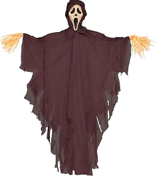 Fun World Ghost Face Scarecrow, 60", Brown