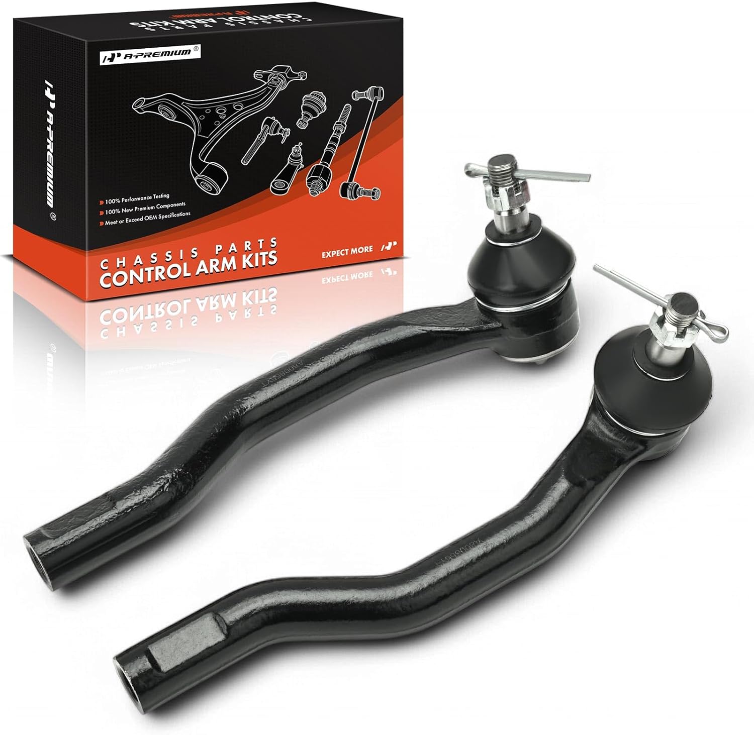 A-Premium 2 x Front Outer Tie Rod Ends, Compatible with Mazda 6 2009 2010 2011 2012 2013, Sedan