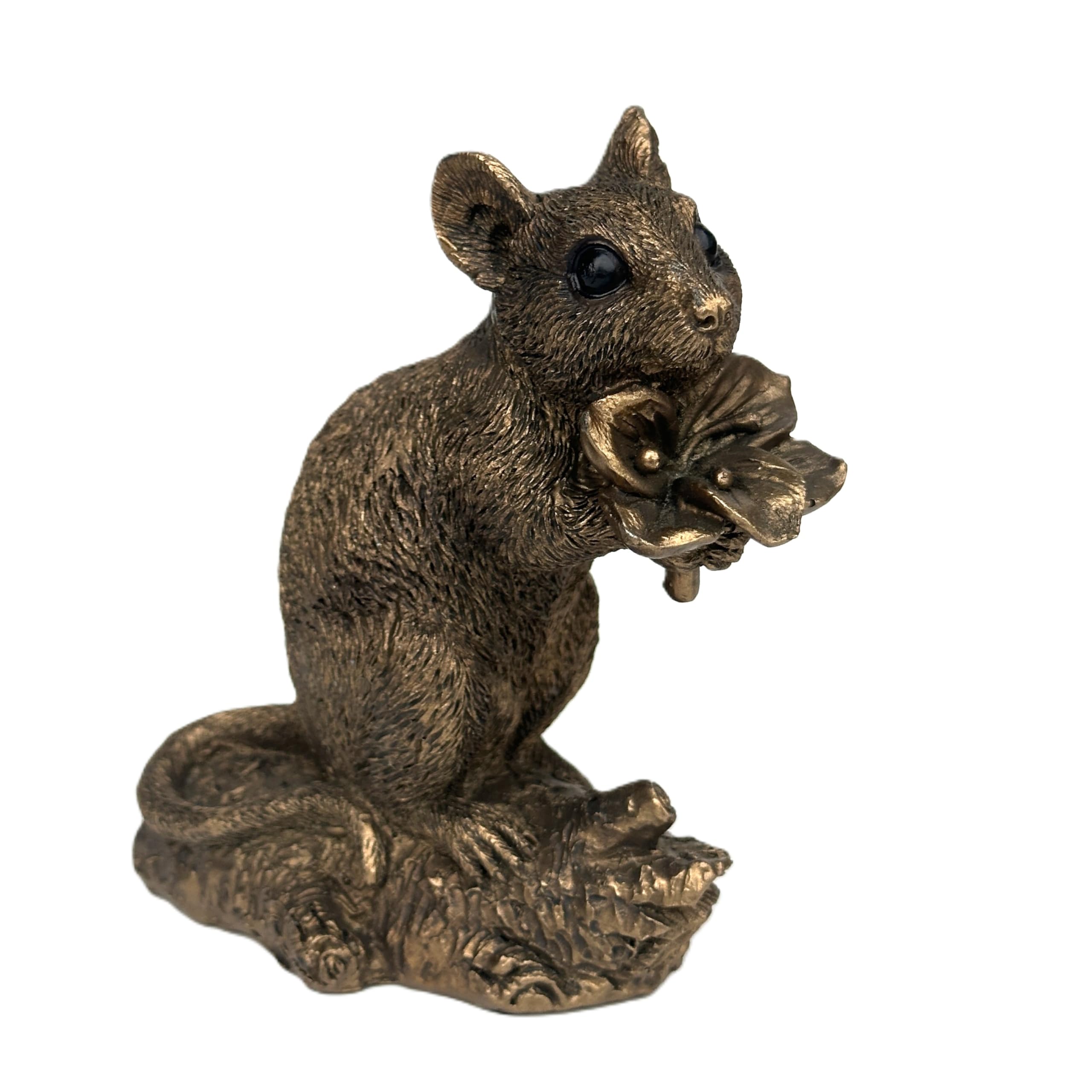 Animal Crackers Bronze Reflections D Mice Collectables (Mouse With Flower)