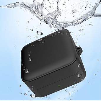 Case Compatible with Timekettle W4 Pro, Shockproof Soft Silicone Protective Case with Carabiner, Full Body Protection Anti-fingerprint-Black
