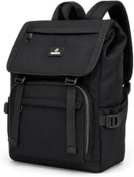 SUN EIGHT Vintage Laptop Backpack for Women, Casual College Bookbag, Black