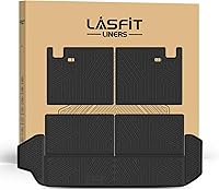 LASFIT Custom Cargo & Backrest Mats for Toyota 4Runner 2025-2026 7-Seat - All-Weather TPE Liner, Easy Clean, Durable No-Curl Black