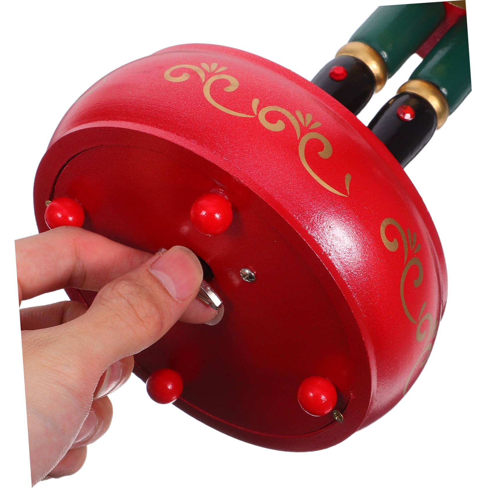 Mipcase Carillon in con Base Rotonda Scatola Musicale Natalizia Carica Manuale Decorazione Festiva per Soggiorno e Feste Natale