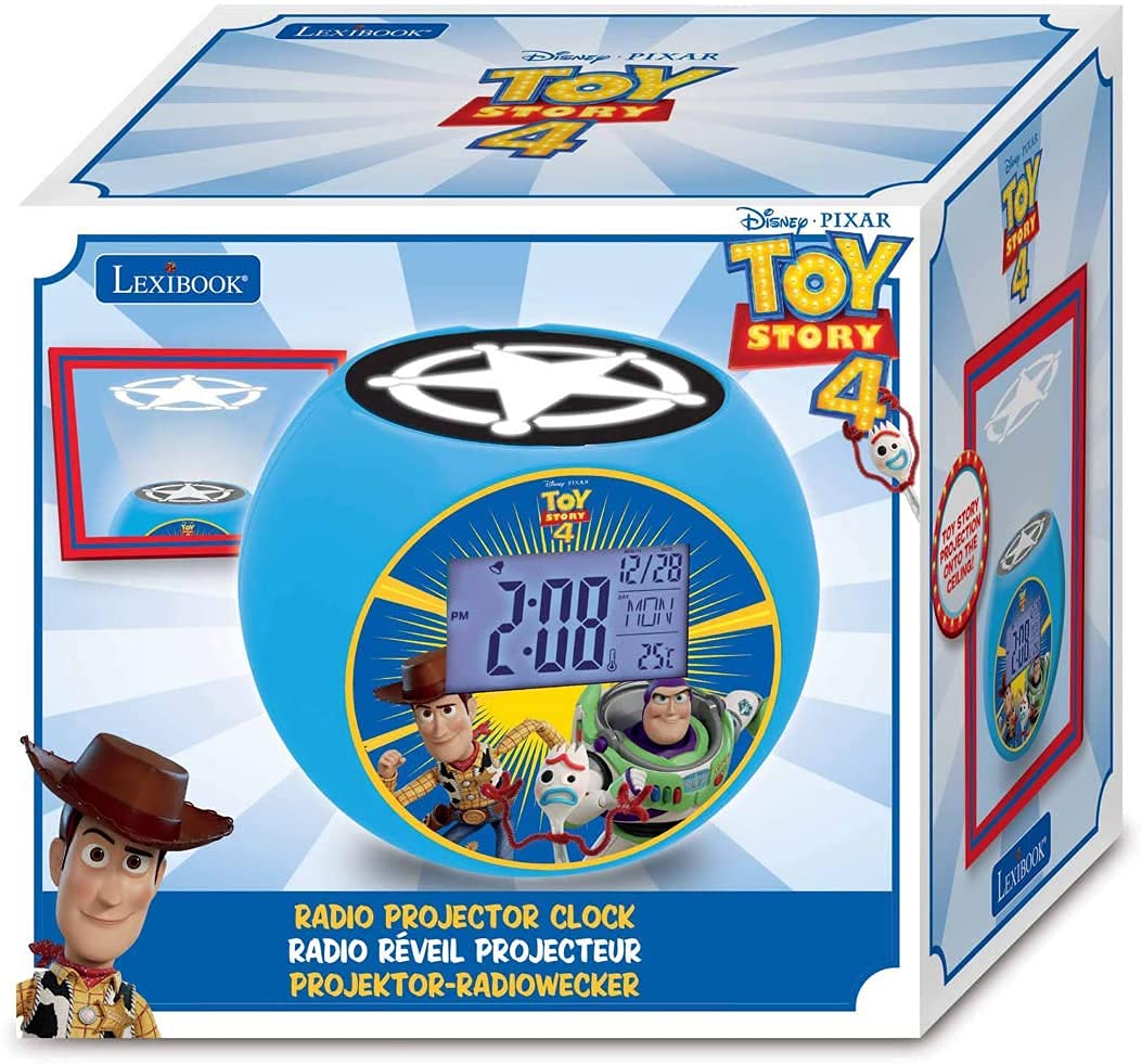 Lexibook Disney Toy Story Woody & Buzz Radiobudzik, Efekty Dźwiękowe, Baterie, Niebieski, RL975TS