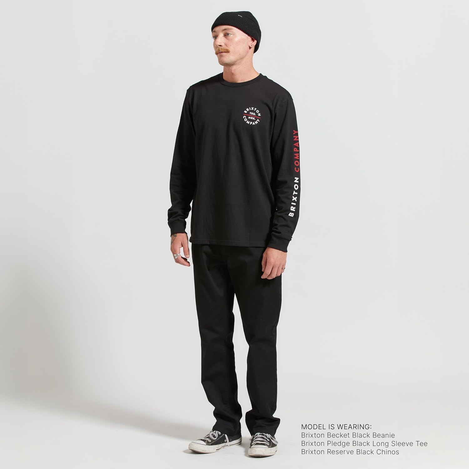 Brixton Men's Pledge Long Sleeve Standard T-Shirt