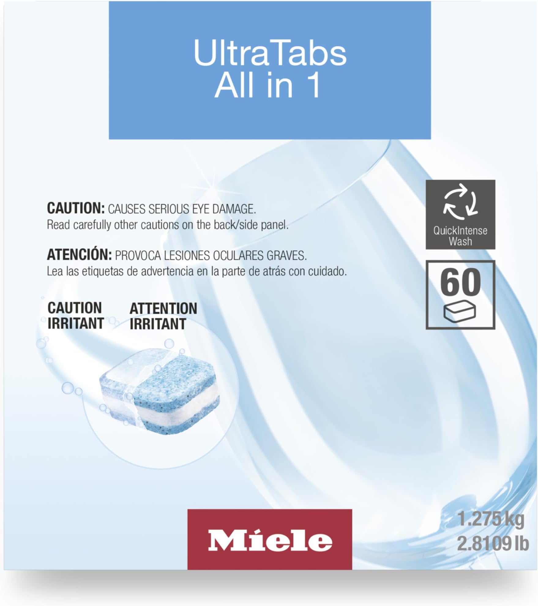 11295860 UltraTabs HyClean Dishwasher Tablets, Biogradeable Packaging, Phosphate-Free, Pack of 60 Tablets