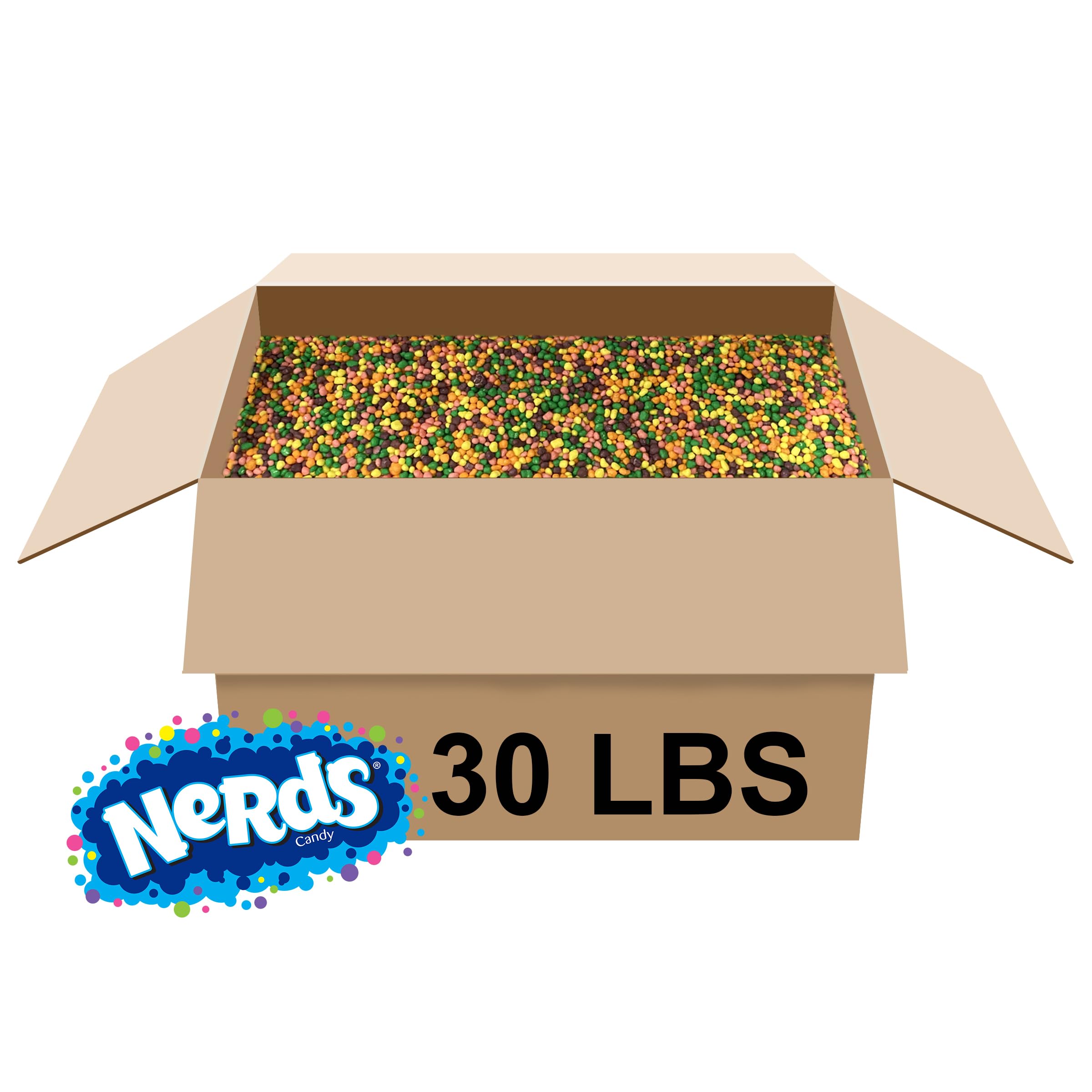Candy, Rainbow, Bulk Bag, 30 Pounds by Nerds – 30 pounds