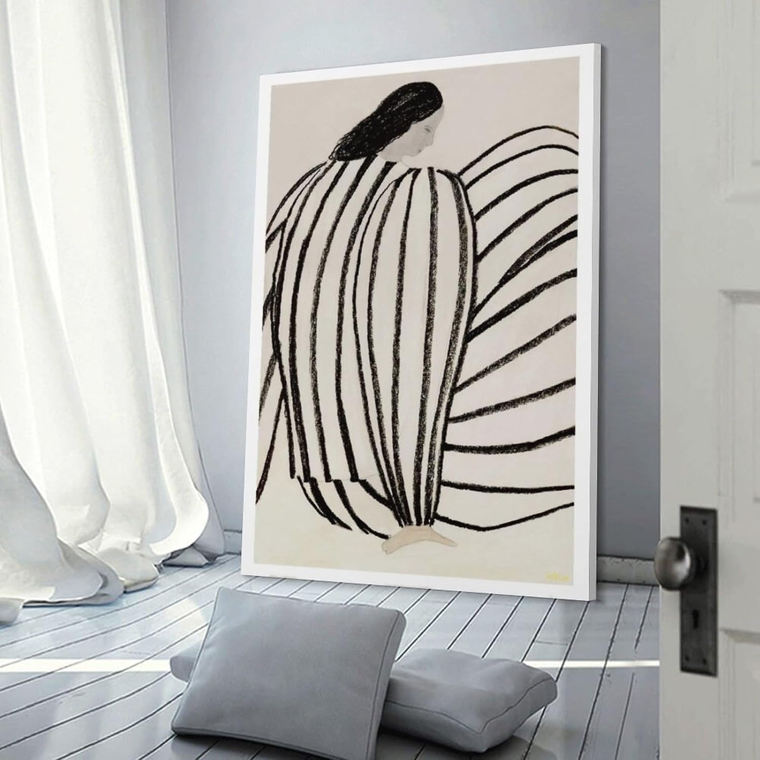 モダンシンプルソフィアリンドウォールポスター クール ポスター 壁アート キャンバス 印刷 アートパネル オフィス装飾 ぶら下がる