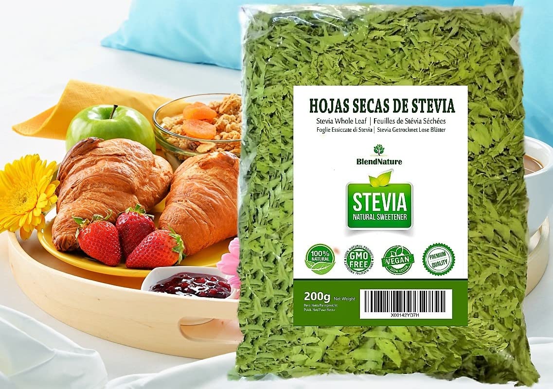 Feuilles de stévia 100 % pures et naturelles-Sélection de qualité supérieure 200g-Végétalien-Cadeau de boule d'infuseur
