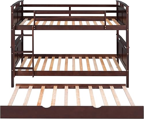 Miniatura 8 de Literas de tamaño individual sobre individual con marco de madera nido que se puede dividir en 2 camas individuales litera moderna para niños niñas