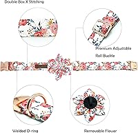 Vista 72 de Lionheart glory Collar de perro con bandera estadounidense, collar de flores para perro del 4 de julio, resistente y ajustable, collar patriótico