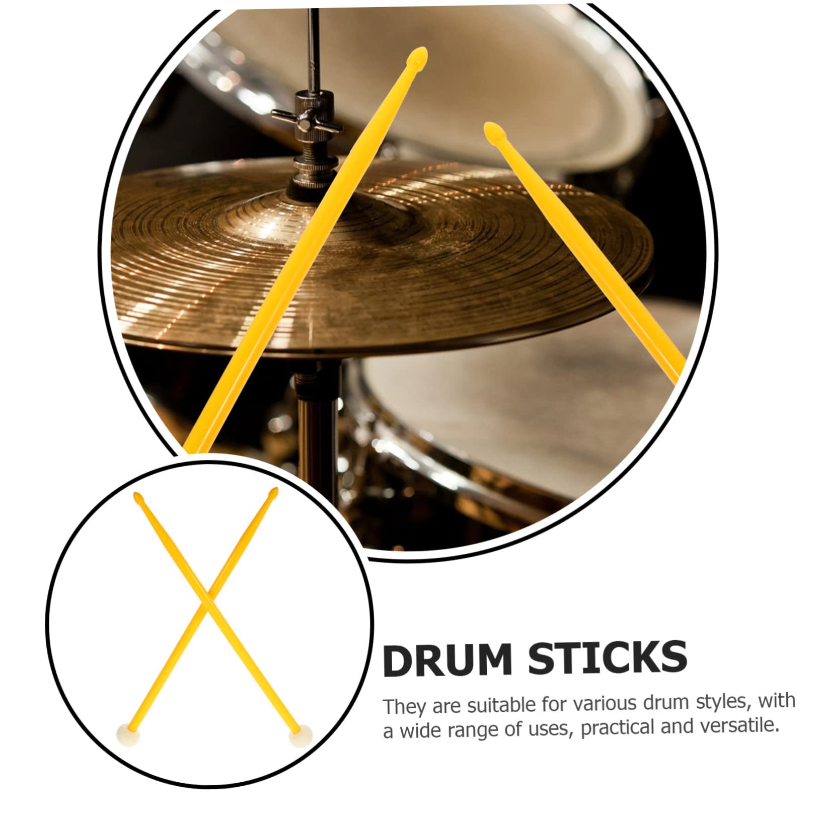 Vaguelly Baquetas de Doble Punta para Percusión, Hechas de Fieltro y Nailon, Versátiles y Cómodas para Diversos Estilos de Batería y Percusión