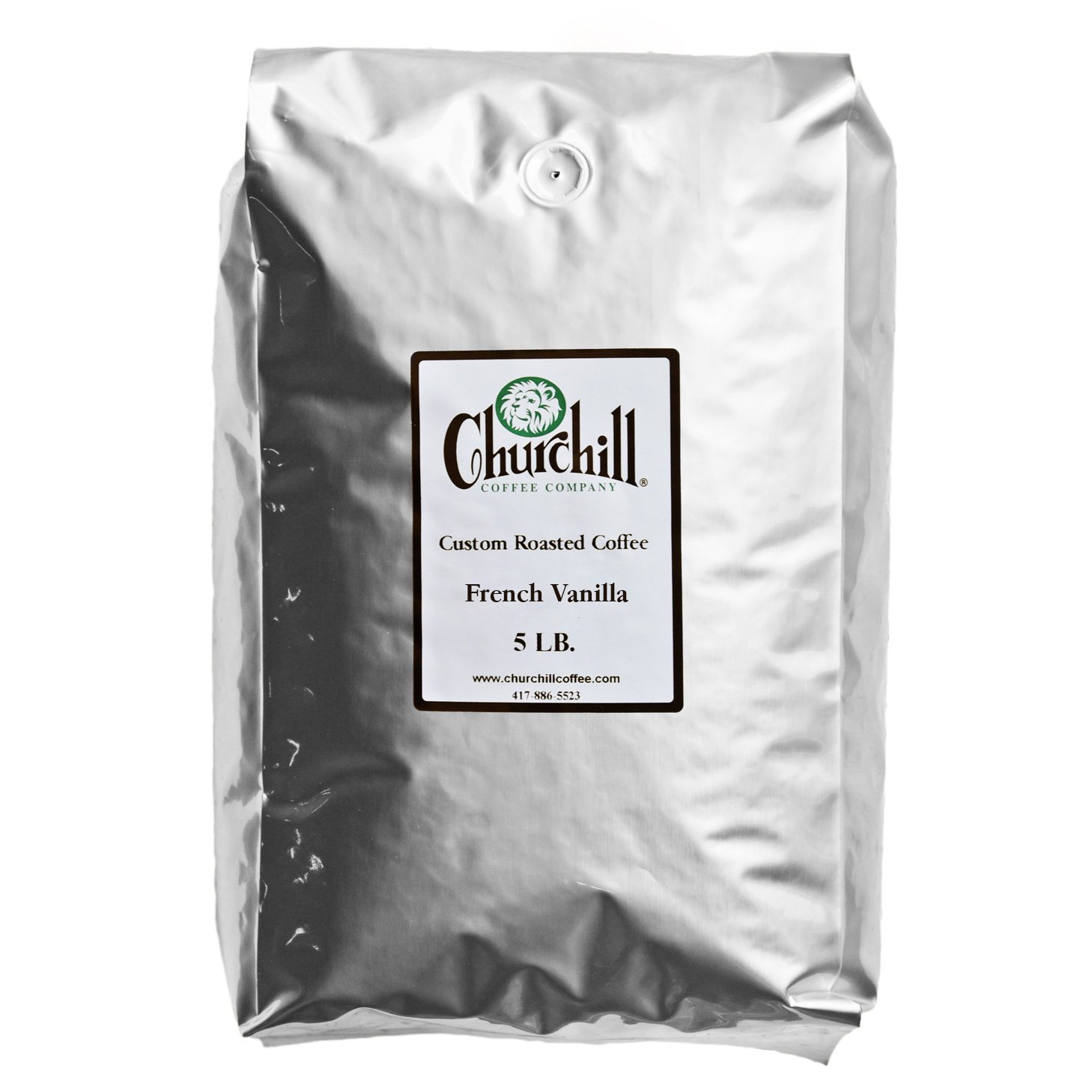 Churchill Coffee French Vanilla 5 lb - Whole Bean (Decaf)
