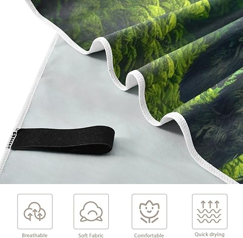 Miniatura 3 de FOLIOSA Sasquatch in Forest - Toallas de playa de gran tamaño, secado rápido, sin arena, manta de playa adecuada para playa, baño, piscina,