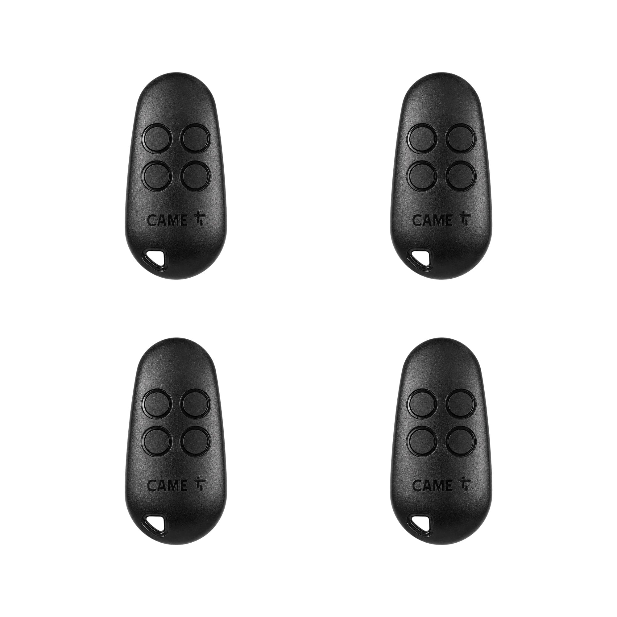 Lot de 4 Télécommandes Came TOP44FGN (806TS-0310) pour Portail - 4 Boutons 433,92 MHz – Émetteur 4 canaux – Remplace TOP434EE / TOP434EV / TOP434NA / TOP434MA / T434 – Portail & Porte de Garage