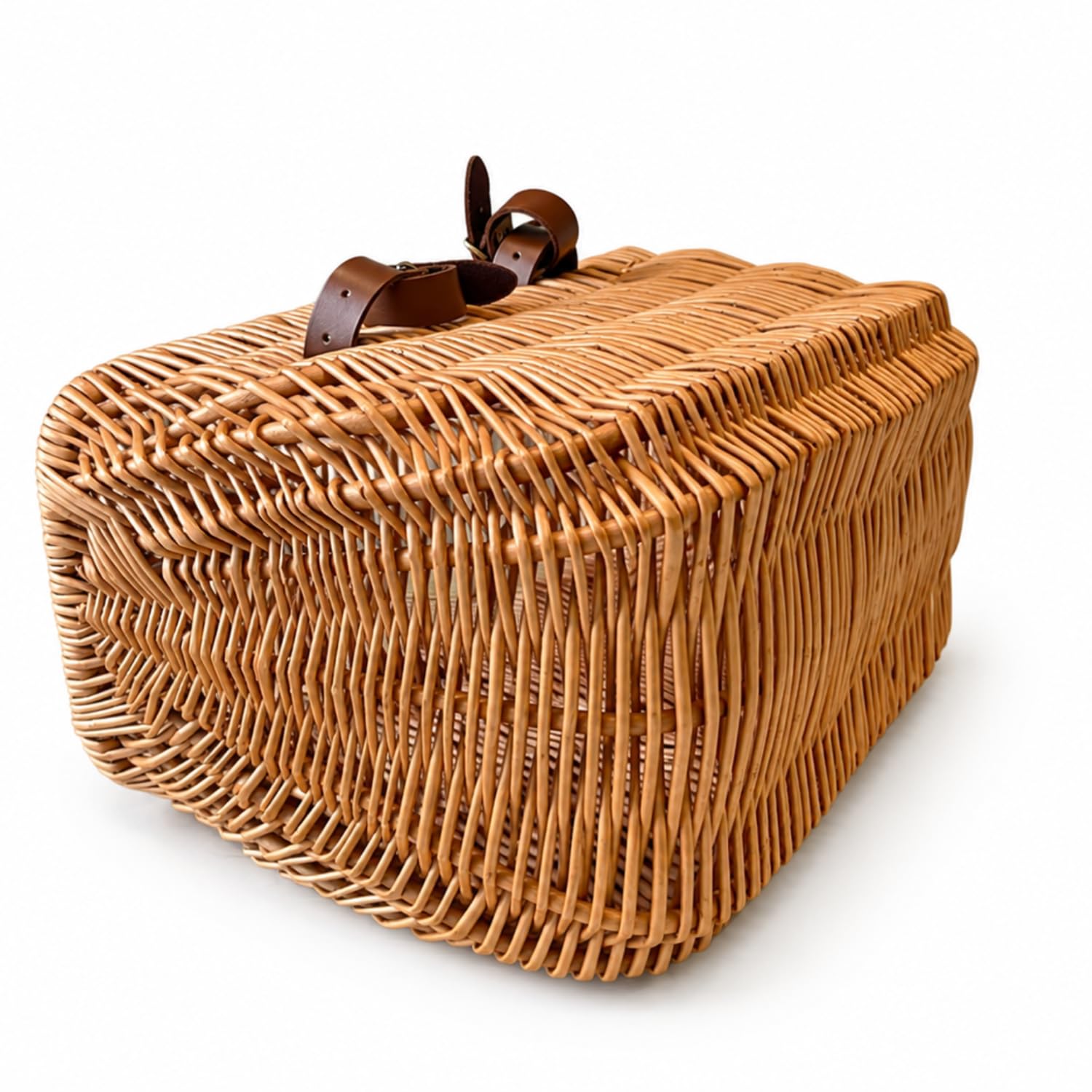 e-wicker24 Panier, Panier pour Un vélo, vélo Panier à vélo Vintage Style rétro, avec Panier à vélo en Osier pour Guidon, Transporter en Osier pour Un vélo