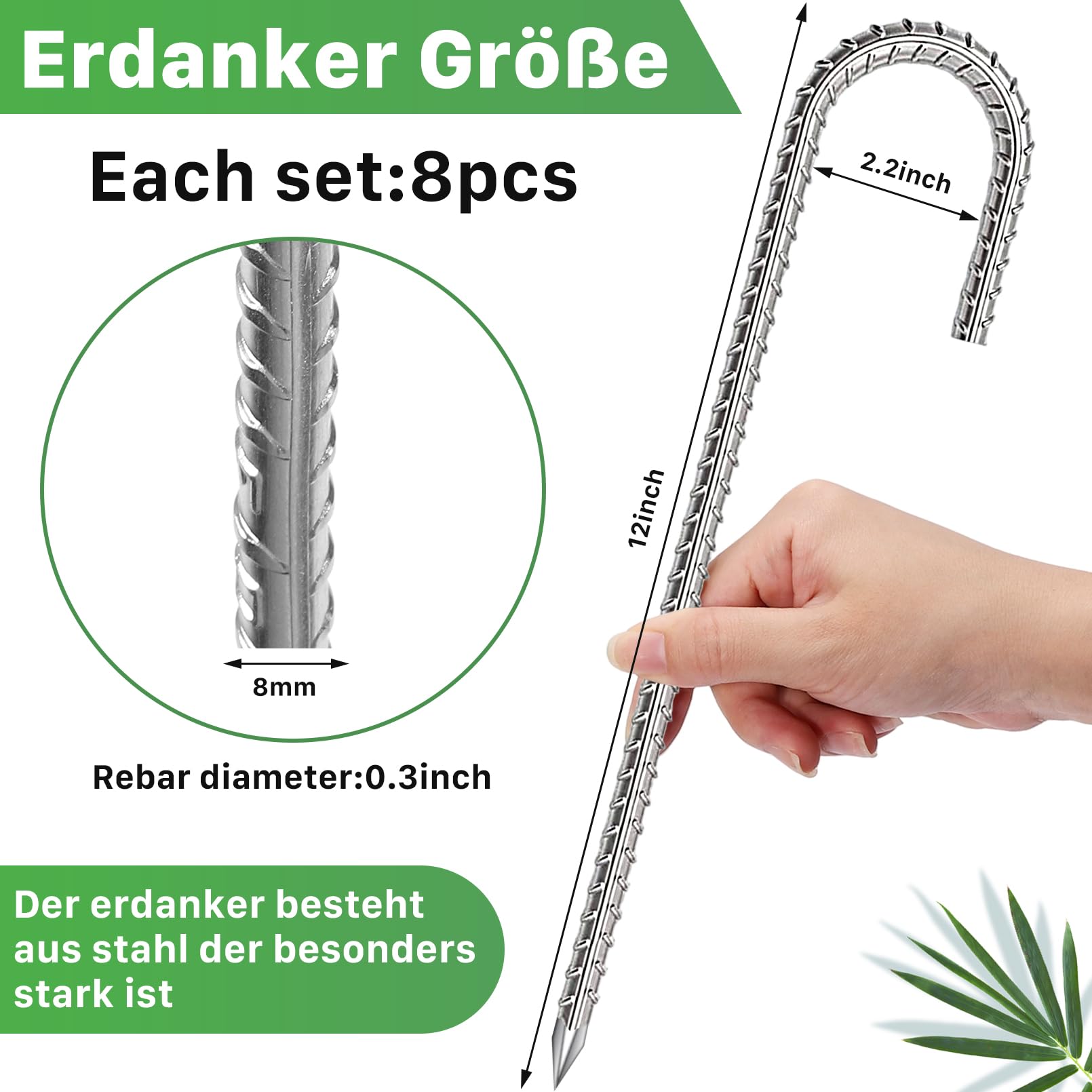 Anclaje De Tierra En Espiral, Estacas De Tornillo De 14,5 Cm Para Tienda Estacas Para Dosel Estacas Para Tienda Estacas De Tierra En Espiral Ingenieria De Precision