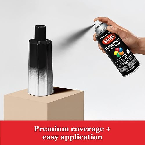 Vista 44 de Krylon - Pintura y primer en aerosol COLORmaxx K05511007, 12 onzas, rojo cereza brillante Cherry Red