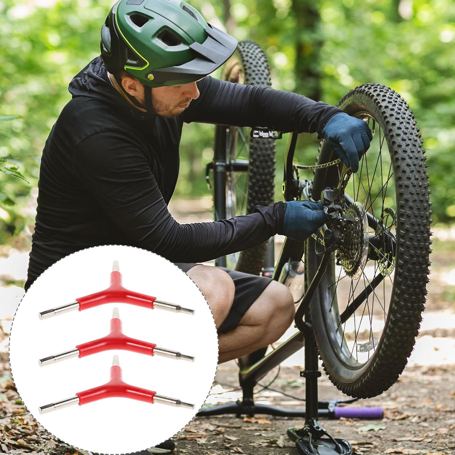 3pcs Y-shaped Bicycle Repair Tool Set Metal Wrench Kit for Electric Bikes and Bicycles, Professional User-friendly Spanner for Bike Maintenance the Go Repairs