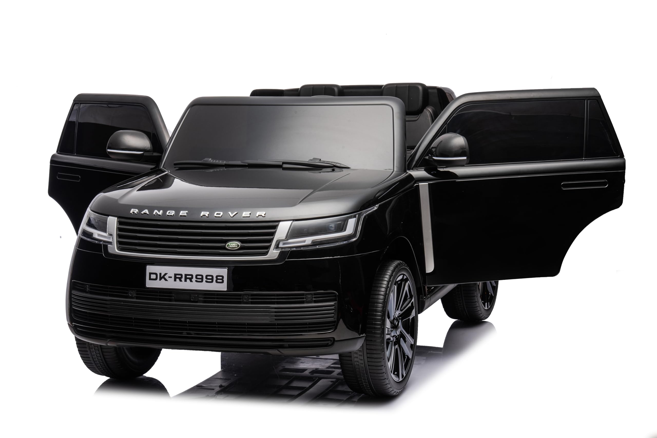 FINOOS Voiture Electrique Enfànt Range Rover. 12V avec télécommande à 2,4 GHz, 4 x Moteur 12V 45W, 1 à 6 Ans (Noir)