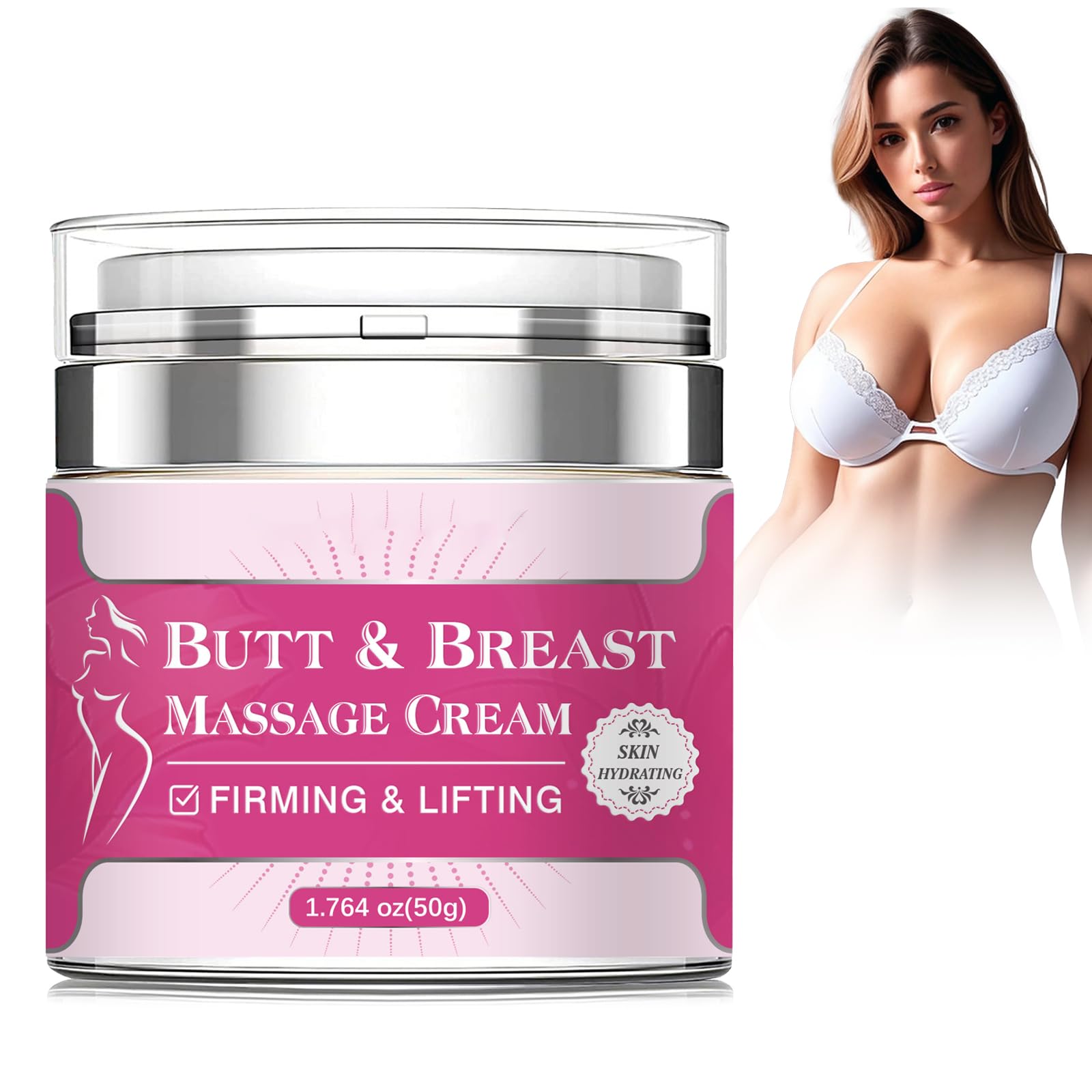13 Crème d'amélioration de la Poitrine, 50g Crème Augmentante et Hydratante pour la Poitrine, Crème Raffermissante Et Lifting Pour Les Seins Crème De Massage Du Sein Crème